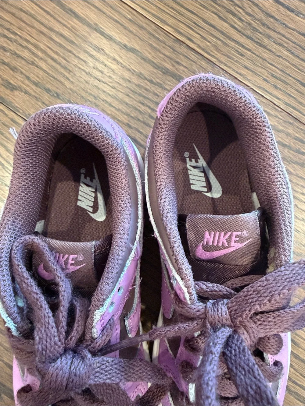Nike Dunks Kids Two-Tone Pink/purple and Brown Low-Top Sneakers